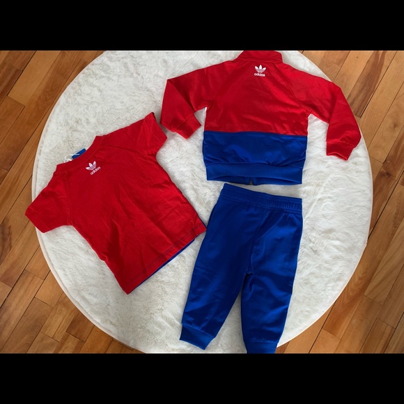 Baby Boys Adidas Tracksuit & Matching Tee - Picture 2 of 4